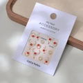 K9 Kristall Nagelaufkleber mit Goldfolie Wassertropfen und Diamantmustern MJ-049 - MJ-049 Gold Bronzierung Stil
