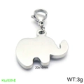 Silver elephant pendant made of stainless steel with lobster clasp and dimensions 20x16mm - Rhinestone Elephant (KLJ225-Z)