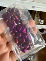 8mm purple iridescent heart crystal glass beads for DIY jewelry making and crafts - Purple Plated
