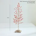 Red berry Christmas tree decoration with golden base, large 48cm height variant - Red Large Tree
