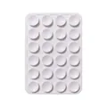 White rectangular silicone suction cup phone holder with 24 non-slip pads - Double-Sided Style (48-Suction Cup) / White