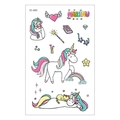 Waterproof unicorn cartoon temporary tattoo sticker for kids in multicolor EC-665 style - EC-665 (Unicorn)