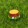 Miniature resin tree stump figurine with wood grain texture for moss micro-landscape - Decorative Tree Stump (No.3)