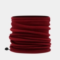 Winter fleece neck warmer in dark red with adjustable drawstring for outdoor skiing - Neck Warmer / Burgundy