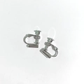 Convertidores de pendientes de clip plateados con cierre de rosca para orejas sin agujero - Tipo de Rosca (Compatible con Pin de Plata) / Plateado