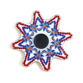 Octagonal star diamond painting fidget spinner with colorful red and blue rhinestones - Style TL08