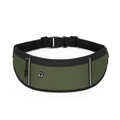 Sac banane de sport vert armée avec prise casque et bandes réfléchissantes de sécurité - Vert Militaire