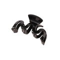 Minimalistische schwarze Wellen Haarklammer für elegante Hochsteckfrisur auf weißem Grund - Großpackung / Schwarz