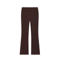 Dunkelbraune Schlaghose mit hoher Taille und Ziernähten auf weißem Hintergrund - XS / Pants