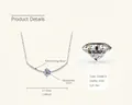 925 Sterling silver mermaid tear necklace with 5mm D Color VVS1 moissanite pendant - Silver White - Smile Single Diamond (0.5ct)