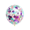 12 inch transparent latex balloon with colorful round paper confetti for party decoration - Mermaid Color Confetti