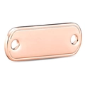 Polished rose gold oval link connector with double holes for DIY jewelry bracelets - LJQ30-Rose Gold Double Hole Oval Plate