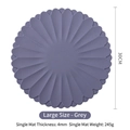 Sottopentola moderno 30cm in silicone grigio scuro, design floreale minimalista resistente - 18cm / Grigio