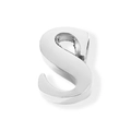 Silberner Titanstahl Buchstabe S Alphabet Anhänger für DIY Halsketten Zubehör - Buchstabe S / Silber