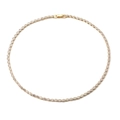 Elegant 18k gold plated marquise-cut zircon necklace in a classic circular arrangement - Oval Locket / 45cm / Gold