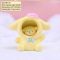 Luce notturna a forma di cucciolo giallo in resina, design capsula spaziale, piccola - Luce Notturna del Carillon a Manovella (981-7A) / Stile Papillon Piccolo (8.5x5.4x6.8cm) / Capsula Gialla