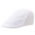 Coppola bianca in rete traspirante da uomo con tessuto estivo leggero in vista laterale - 58cm / Bianco