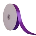 Deep purple satin ribbon 2cm wide for luxury gift wrapping and floral bouquets - Purple