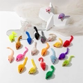 Colorful plush toy mice set with soft fur and tails for cat interactive play - Colorful Mouse / Colorful