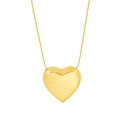 Minimalistische gouden hartvormige hanger ketting in gepolijst titaanstaal dames - Goudkleurige Grote Hart Ketting