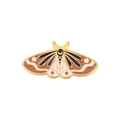 Retro Brown Pink Crescent Moth