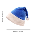 Blue and white plush LED Christmas hat with dimensions of 40cm height and 30cm width - 30*40cm / Blue Crystal Super Soft