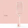 Spazzola per capelli curva ventilata rosa gelsomino con punte massaggianti e volume - Pettine Scheletro / Rosa Gelsomino