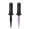 Black and purple hair brush cleaning claw tool set with plastic bristles on white background - Black Gen 2 + Purple Gen 2 (2-Piece Set)