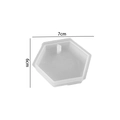 Moule hexagonal en silicone pour pendentif DIY résine, blanc translucide, 7x6 cm - Hexagone / Blanc Semi-transparent