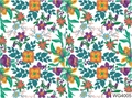 Nagel-Wassertransfer-Sticker mit bunten Blumenmustern und grünen Blättern, Modell WG4005 - WG4005