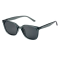 Occhiali da sole polarizzati quadrati moderni in grigio traslucido con lenti scure - C7-Montatura Grigio Verde Lente Grigio Verde
