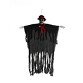 Halloween Skelett Geist Deko mit schwarzem Hut und Gazegewand für Gruselpartys - Zylinder Bräutigam