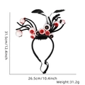 Halloween pet headband with creepy eyeballs and black feathers for dogs and cats decor - Eyeball Feather