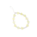 Detailed shot of yellow butterfly beads and transparent acrylic pearls on phone charm - Yellow Butterfly Phantom Bead
