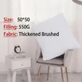 Weißes quadratisches Kissenfüllsel 50x50cm mit 550g Füllung und weichem gebürstetem Stoff - Pillenkern Standard Komprimiert (Voll)