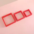 Three sizes of red square PE film suspension boxes for jewelry and display - Red/7*7*2cm