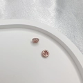 Perles d'espacement en argent S925 or rose avec zircons pour la création de bijoux - Or Rose/Zircone Blanc