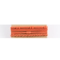 Set mit vier orangefarbenen böhmischen geflochtenen Haargummis und Armbändern - Orange