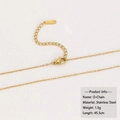 Detail van 45,5cm 18k vergulde roestvrijstalen O-ketting met karabijnsluiting en verlengkstuk - Roestvrijstalen O-Ketting Zonder Hanger / Goud