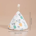 Conical fabric pot lid holder with cactus print and loop, 12cm base diameter - White Cactus Pot Lid Hat (120°C Heat Resistant)