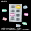 8-cavity half macaron silicone mold for candle making and resin crafts, 6x8.5x2cm size - Style 1 Transparent (17-836)