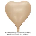 18 inch caramel heart shaped foil balloon for Valentine decoration and festive events - Caramel color
