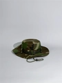 Detail of outdoor jungle camo bucket hat with metal eyelets and adjustable chin cord - One Size / Battlefield Camo II