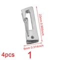 Set mit 4 polierten Edelstahl-Karabinerverschlüssen in Silber, Größe 23mm x 8mm - Stahl 1