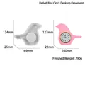 Bird house silicone clock mold with size specs for resin DIY home decor craft - Bird Shape Mold (D4646)