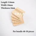 Natural wood ice cream sticks 114x10x2mm for DIY crafts, bundle of 50 pieces - Chamfered Wood 114mm*10mm*2mm / 50 Pcs/Bundle