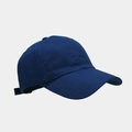 Détail d'une casquette de baseball bleu marine en coton avec sergé et sangle réglable - L (58-60cm) / Bleu marine