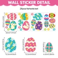 Oster-Wandsticker Set mit 26 bunten Hasen und Eiern für die Fensterdekoration zu Hause - Osterhasen-Eier-Set(UV26Y80071T_T)