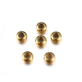 Goldene Edelstahl-Abstandshalter mit Silikon-Inlay für DIY-Schmuckarmbänder - 8 mm / Gold