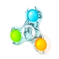 Fidget spinner pop it Statua della Libertà con bolle in silicone blu e arancioni - Stampa Statua della Libertà